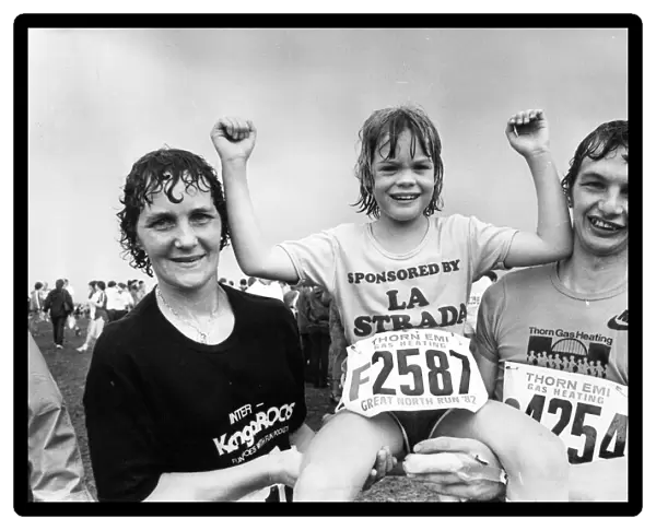 The Great North Run 27 June 1982 - Clare Anderson with father Michael