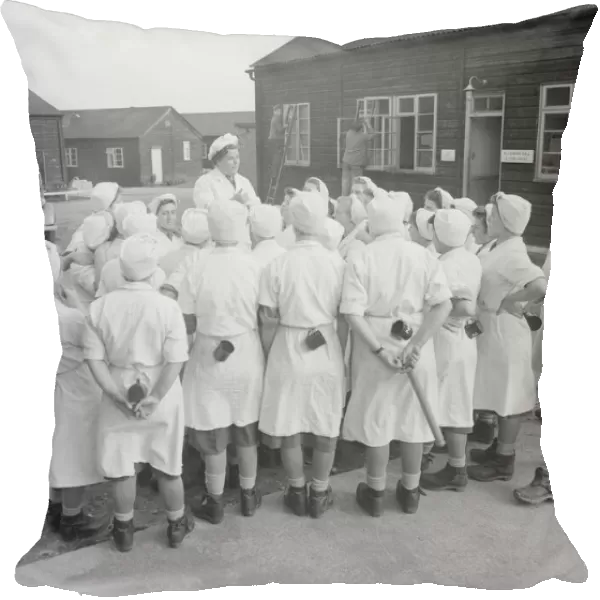 Cooks from the Womens Royal Army Corps (WRAC) seen here on parade. 26th October 1952