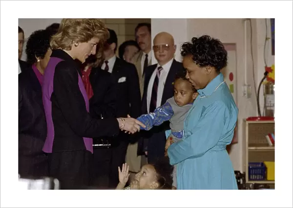 The Princess of Wales makes a solo overseas visit to the United States, February 1989