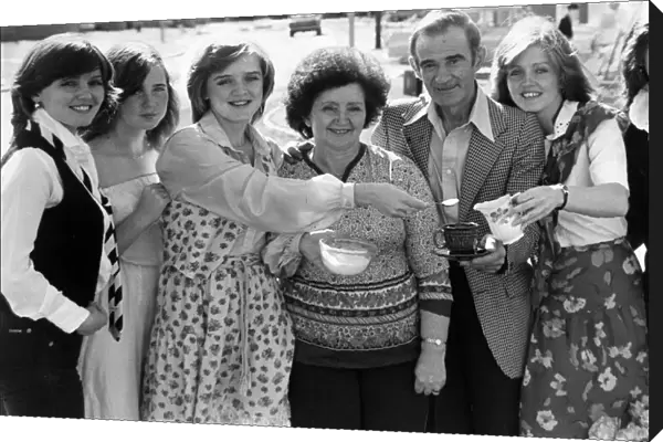 The Nolan sisters with mum and dad Tommy and Maureen, seen here in Blackpool