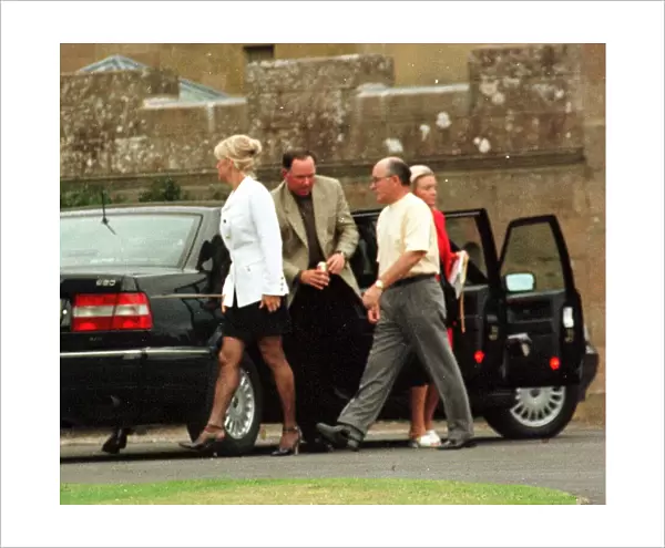 British billionaire Joe Lewis July 1997 arriving at Culzean Castle with his party