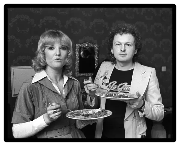Actress Lyn Paul and composer Mike Batt seen here at the home of Sonia Allison the Daily