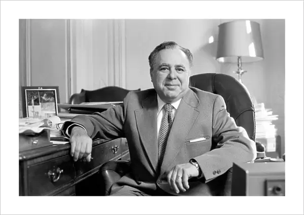 Harry Saltzman, co-producer of the Bond films, in his London Office Seotember 1975
