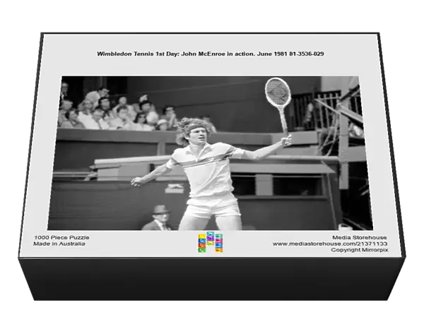 Wimbledon Tennis 1st Day: John McEnroe in action. June 1981 81-3536-029
