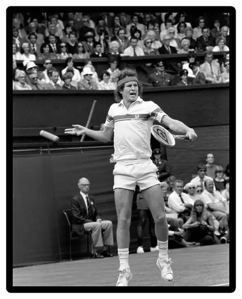 Wimbledon 3rd Day: John McEnroe in action. June 1981 81-3579-007