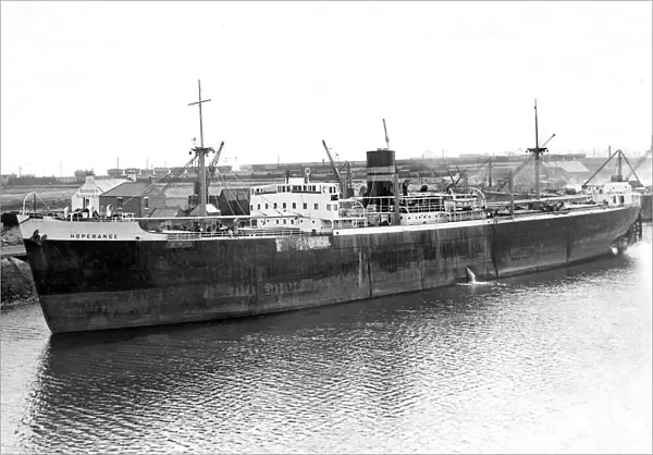 The ship Hoperange at Blyth Harbour