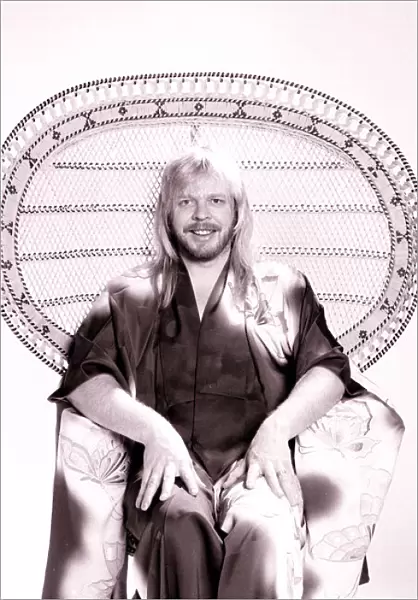 Rick Wakeman keyboard player and former member of the pop group Yes seen here in