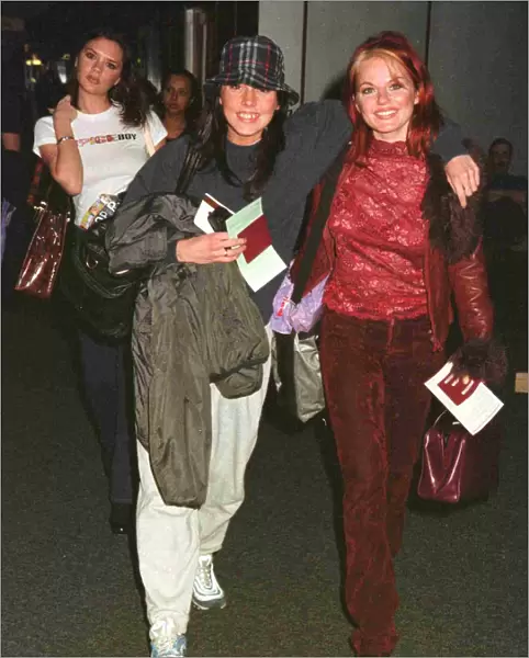 The Spice Girls leave Heathrow for Los Angeles