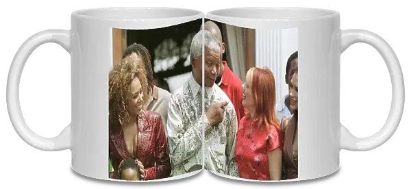 Nelson Mandela South African President November 1997 : meets Spice Girls November