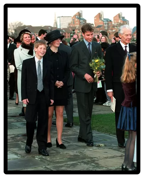 Prince Harry Prince William Zara Phillips attend Queens golden wedding anniversary