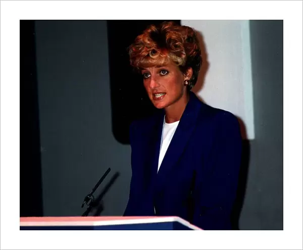 Princess Diana speaking at the 36th International Congress on Alcohol