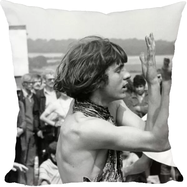 Hippy dancing at The Isle of Wight Pop festival. 28th August 1970