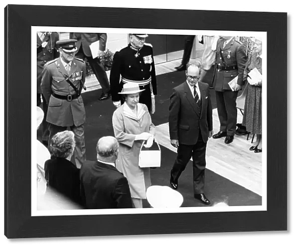 Queen Elizabeth II visits the new TA Centre at Cramlington, Northumberland