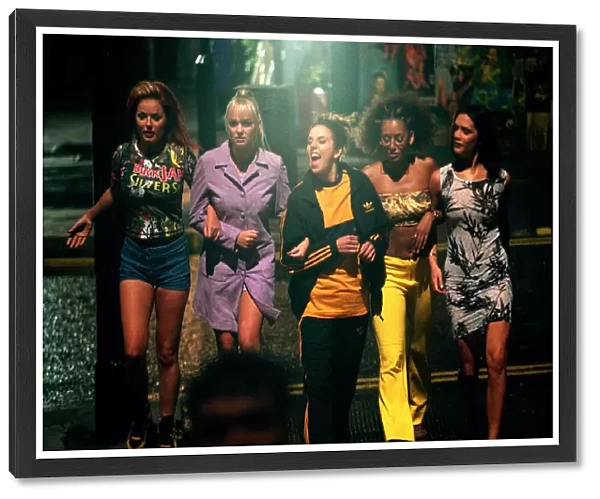 Pop Group Spice Girls filming in Holborn June 1997 for their new film
