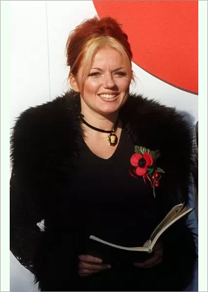 Geri of Spice GIrls at launch Poppy Appeal October 1997 with Dame Vera Lynn