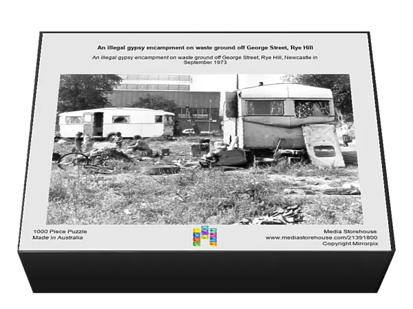 An illegal gypsy encampment on waste ground off George Street, Rye Hill