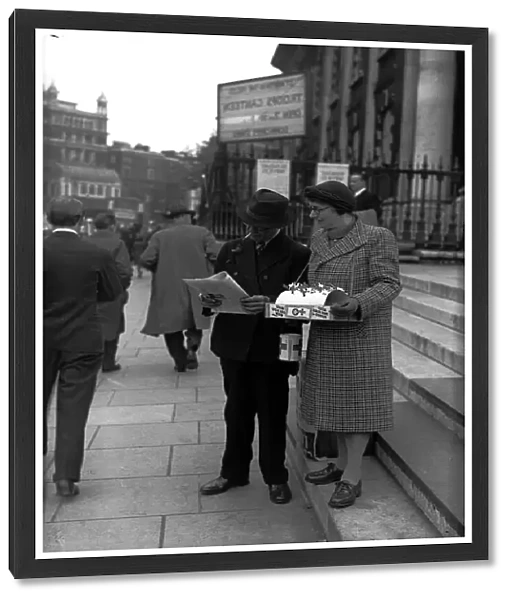 Flag Day charity collector during WW2