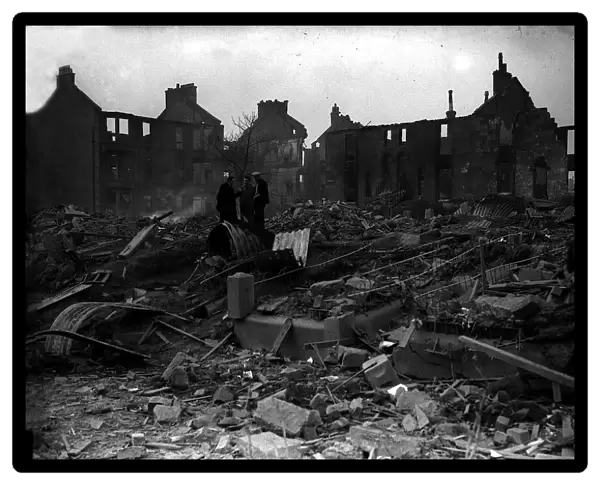Bomb Damage Glasgow Clydeside during WW2 14th March 1941
