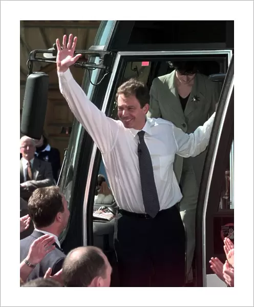 Tony Blair in Monmouth during General Election campaign in April 1997