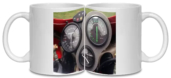 Ducati 748 Red motorbike - control panel, speedometer, rev counter and petrol gauge