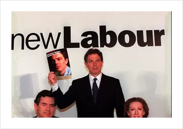 Tony Blair launches new Labour manifesto for the General Election April 1997 with