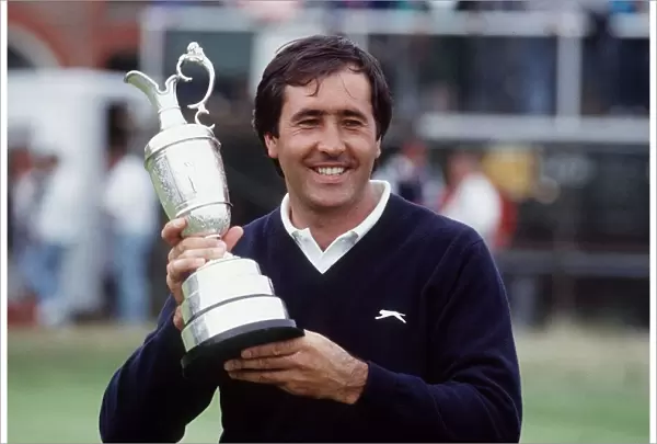 Seve Ballesteros with 1988 British Open trophy July 1988