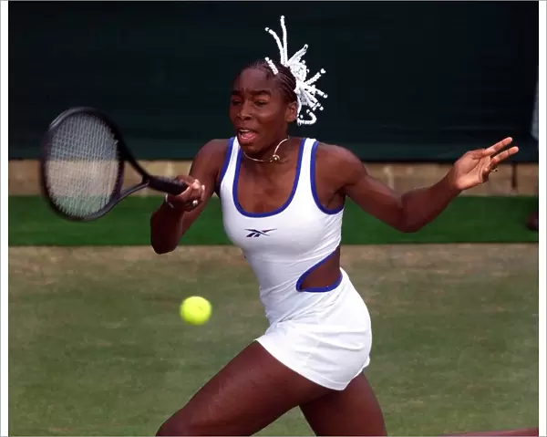 Venus Williams at Wimbledon Tennis Championships June 1999 Venus Williams on court