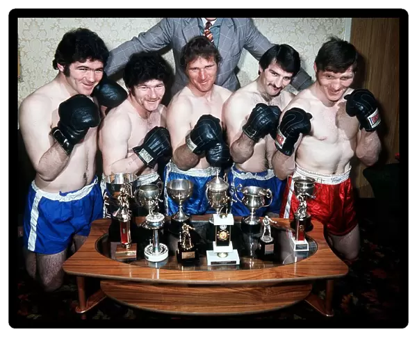 Rab Affleck with father and four brothers April 1977