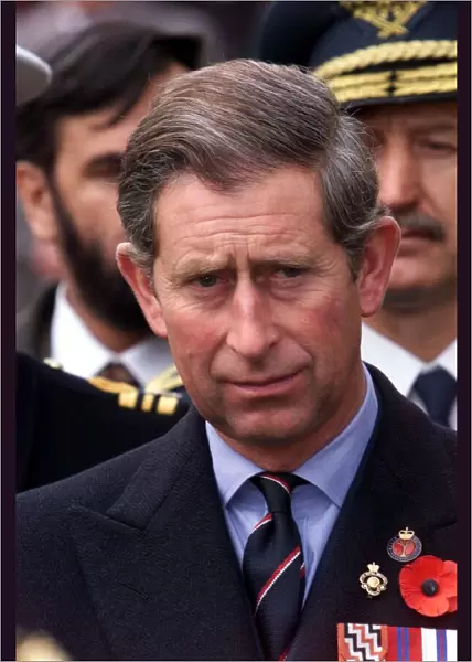 Prince Charles lays wreath in Macedonia, November 1998 Remembrance Day