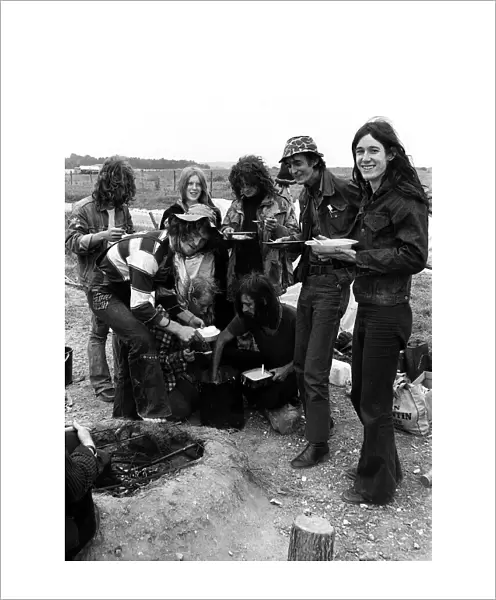 The Wallies August 1974 Camping on Salisbury Plain near stonehenge Wally