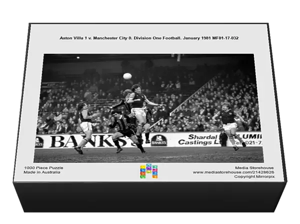 Aston Villa 1 v. Manchester City 0. Division One Football. January 1981 MF01-17-032
