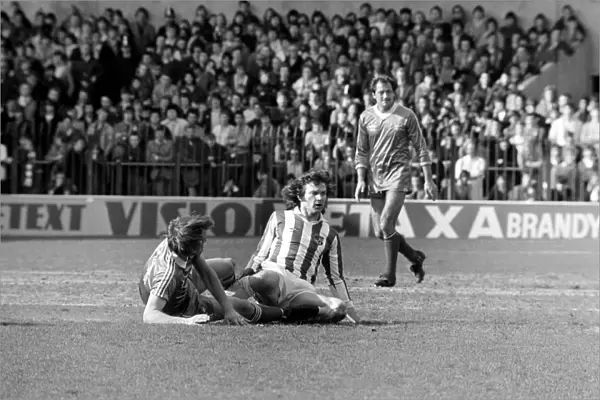 Stoke City 0 v. Birmingham City 0. Division One Football. March 1981 MF02-10-012