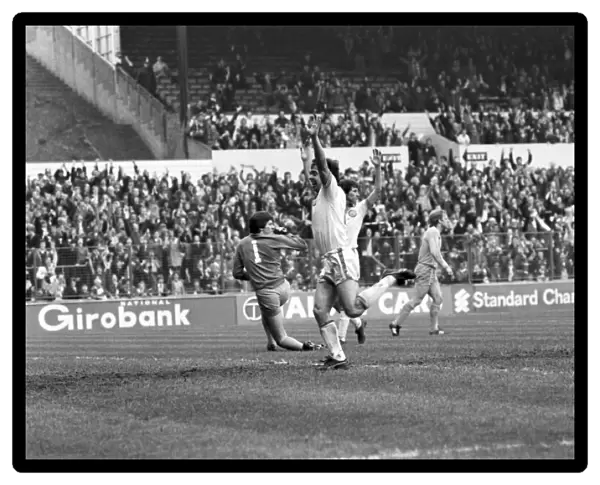 Leeds United 3 v. Coventry 0. Division 1 Football. April 1981 MF02-11-031