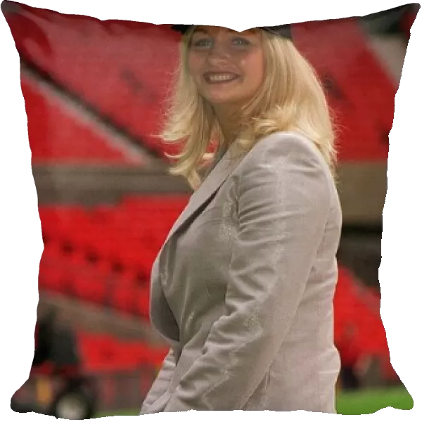 Phillipa Gant TV Presenter at Manchester Uniteds football ground to launch their new club