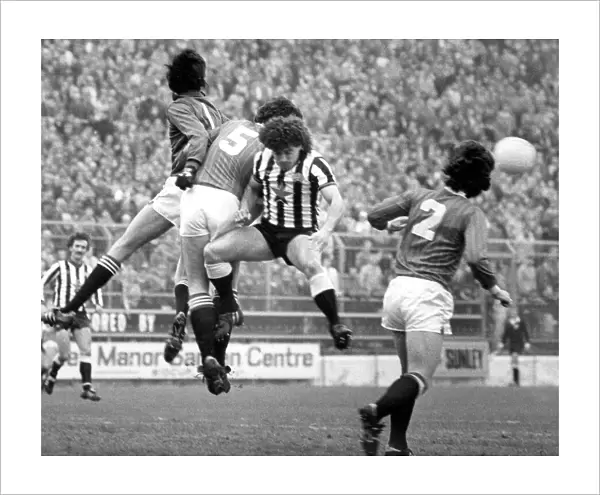 Newcastle skipper Kevin Keegan fights for the ball during the 1983- 1984 season