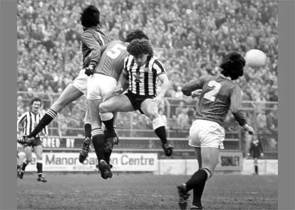 Newcastle skipper Kevin Keegan fights for the ball during the 1983- 1984 season