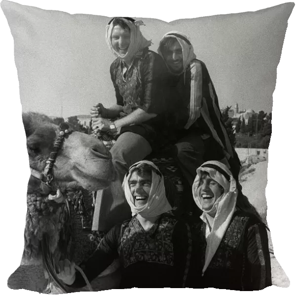 Arabian Knights of West Ham are (on Camel) Bobby Moore and Frank Lampard (standing