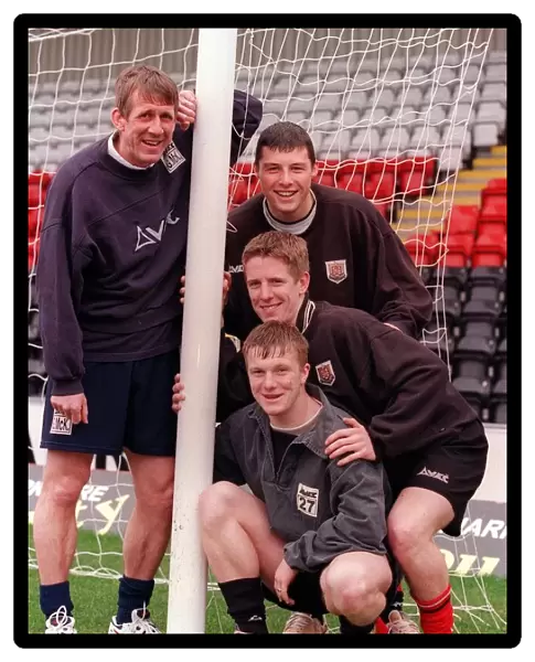 Gary MacKay with some of the Shyberry youngsters April 1999