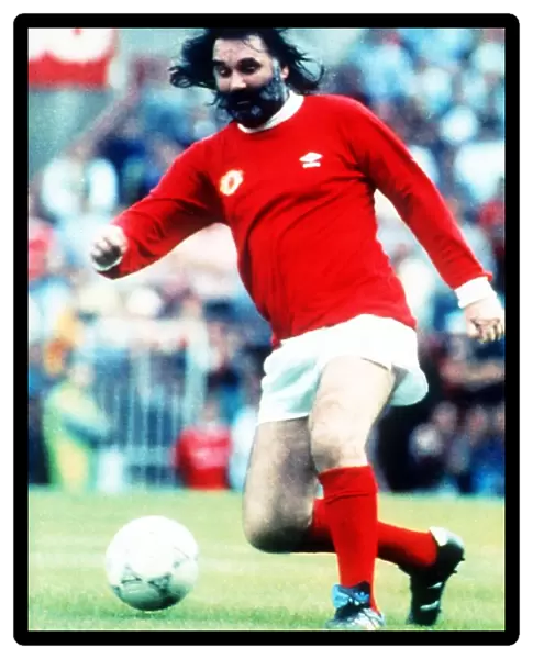 George Best former Manchester United football player playing in the Sir Matt Busby