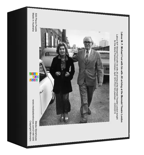 Labour M. P. Michael Foot with his wife Jill arriving at the Mermaid Theatre London