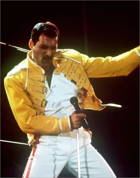Freddie mercury Queen pop group Wembly concert 1980s Freddie Mercury