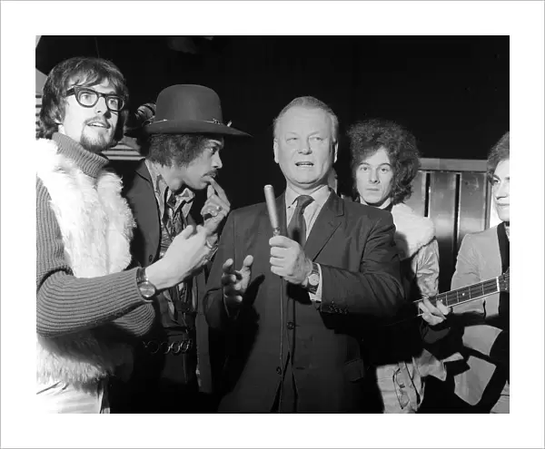 Godfrey Winn December 1967, singing makes singing debut on television, with Jimi Hendrix
