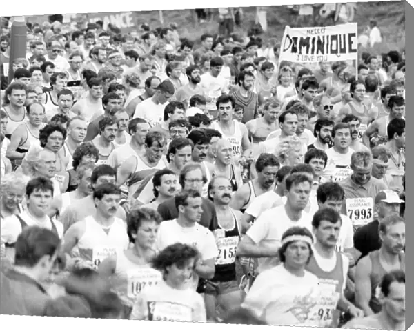 The Great North Run 24 July 1988 - Runners surge over the start line