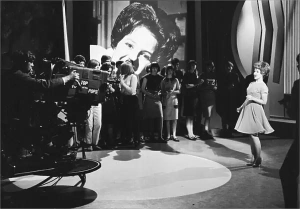 American pop singer Brenda Lee being filmed for BBC