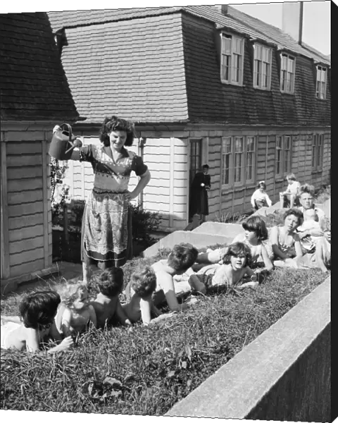 33 year old Mrs Mavis Graham of Plymouth, mother of 13 children aged from 4 months to 14