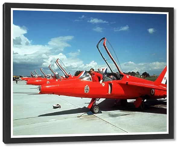 Aircraft HS Gnat RAF Red Arrows August 1967 - Royal Air Force aerobatic display team The