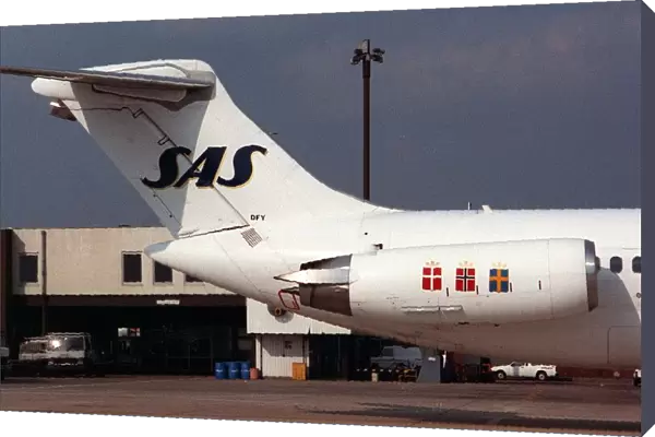 Aircraft McDonnell Douglas MD82 August 1988, of SAS Scandinavian Airline Services at