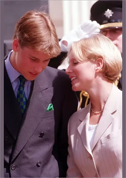 Prince William and Zara Phillips at Clarence House for the Queen Mother