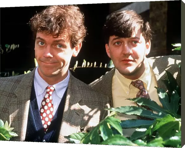 Stephen Fry television comedian entertainer and writer with partner Hugh Laurie