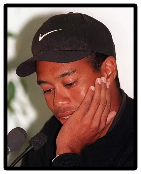 Tiger Woods golfer at a press conference July 1997 on the eve of the Open Golf tournament